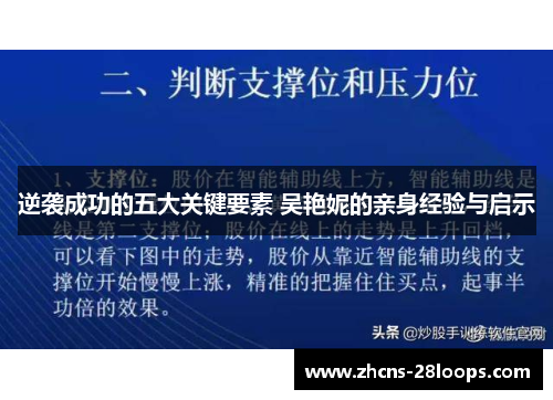 逆袭成功的五大关键要素 吴艳妮的亲身经验与启示